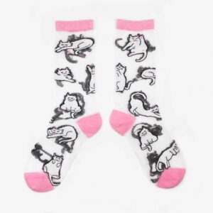 Γάτες διαφανείς κάλτσες