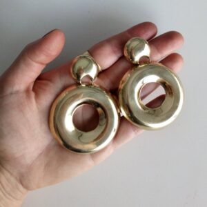 Golden donut earrings