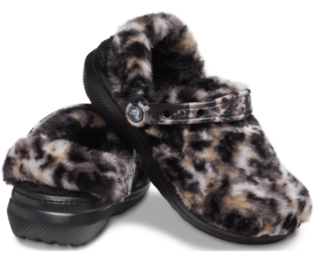Crocs classic fur sure - multi/black
