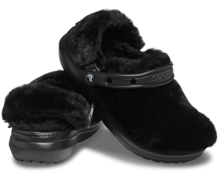 Crocs classic fur sure - black
