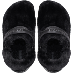 Crocs classic fur sure - μαύρο