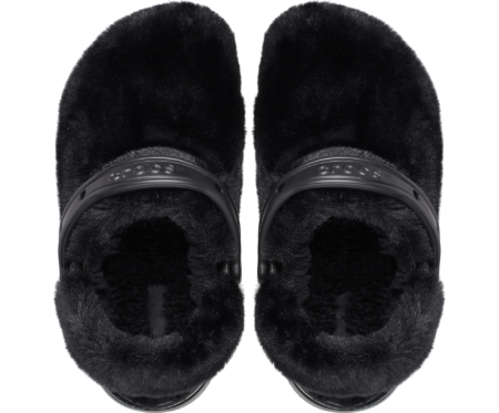 Crocs classic fur sure - black