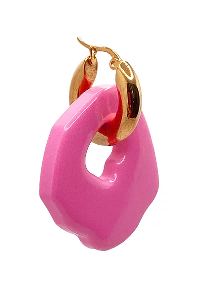 Abe gold pink earrings