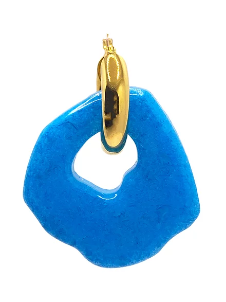 Abe gold blue earrings