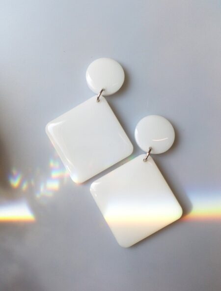 Acrylic rhombus earrings