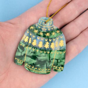 Kitsch sweater Christmas ornament