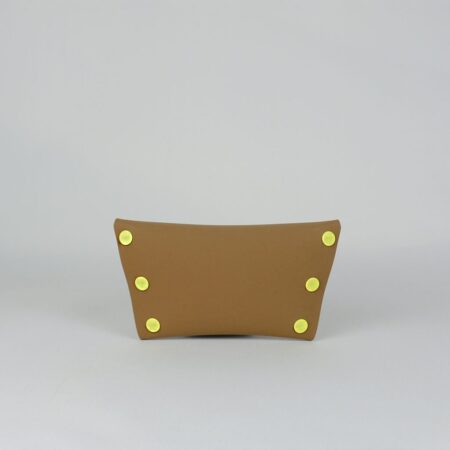 Eva mini κάμελ/κίτρινο πορτοφόλι
