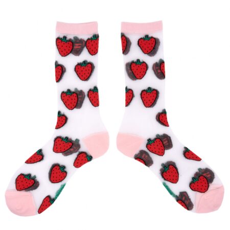 Strawberry sheer socks