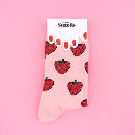 Glittery strawberry socks