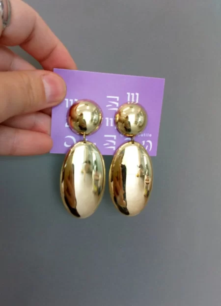 Retro oval earrings