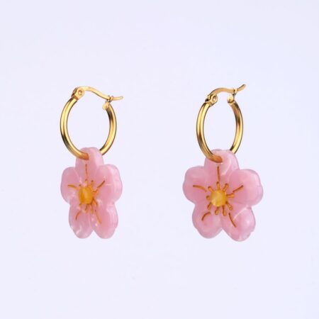 Pink Sakura earrings