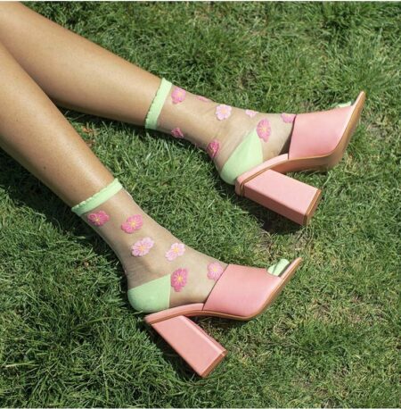 Sakura sheer socks