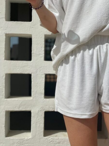 Towel shorts - white