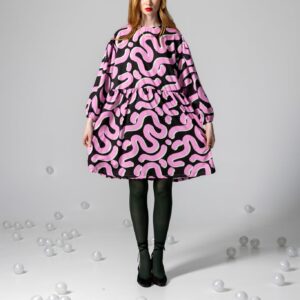 Dahlia dress - feel good black/pink