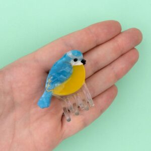 Βlue tit bird mini hair claw