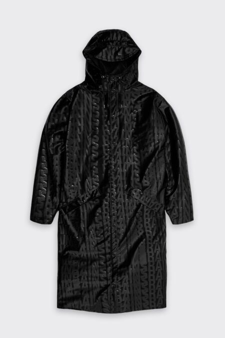 Rains Longer jacket - black monogram