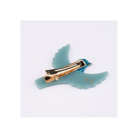 Blue bird mini hair clip