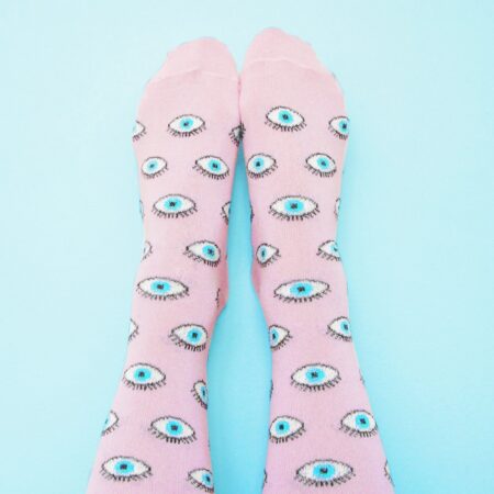 Glittery eyes socks