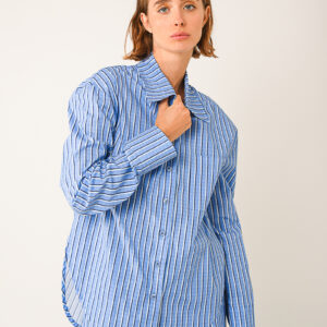 Agnes ριγέ πουκάμισο - γαλάζιο