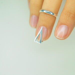 Triangle nail ring