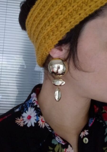Bubbles brass earrings