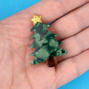 Christmas tree mini hair clip