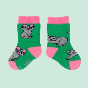 Mouse & Cat baby socks