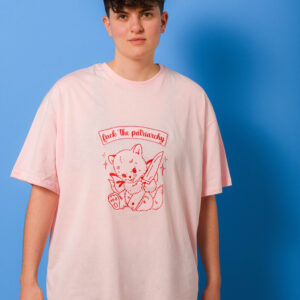 Fuck the patriarchy tee - pink