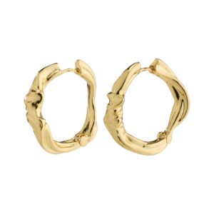 ANNE recycled large hoops - gold plated