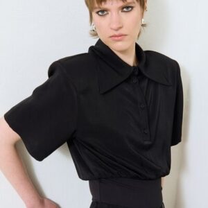 Padded bodysuit - black