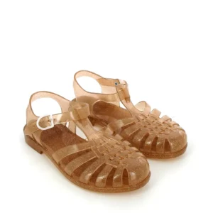 Jelly sandals - nude glitter