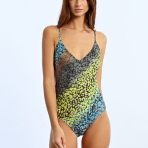Leopard one piece swimsuit