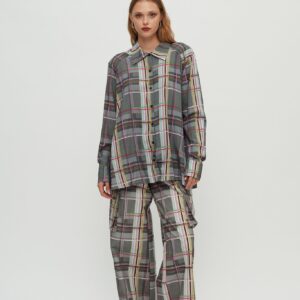 Candy tartan unisex πουκάμισο