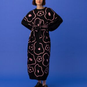 Elle knitted dress floral colours