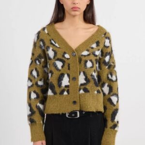 Crop cardigan - leopard