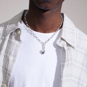 CHARM heart pendant, silver-plated