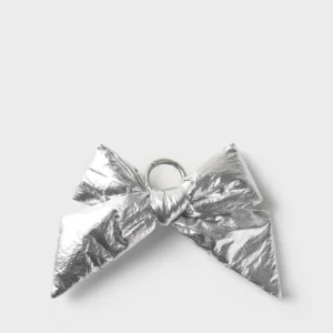 Silver bow charm