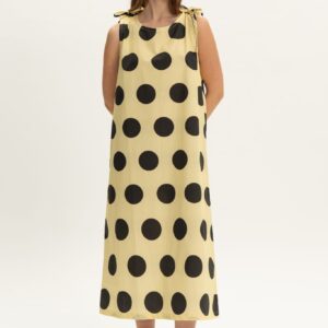 Sunday πουά φόρεμα με φιόγκους