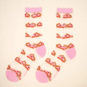 Strawberry tart sheer socks