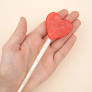 Lollipop heart hair stick