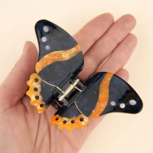 Black butterfly hair claw