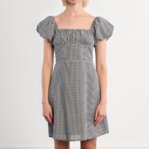 Gingham mini dress