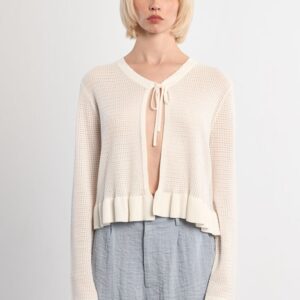 Open knit cardigan