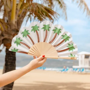 Palm tree handfan