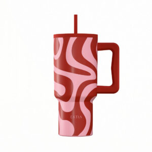 Θερμός Straw tumbler XL - coral waves
